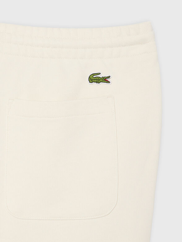 Cotton sports trousers with logo - 5