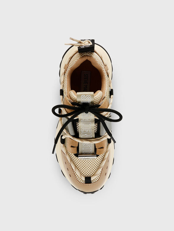 TAZMANIA white sneakers with brown details - 6