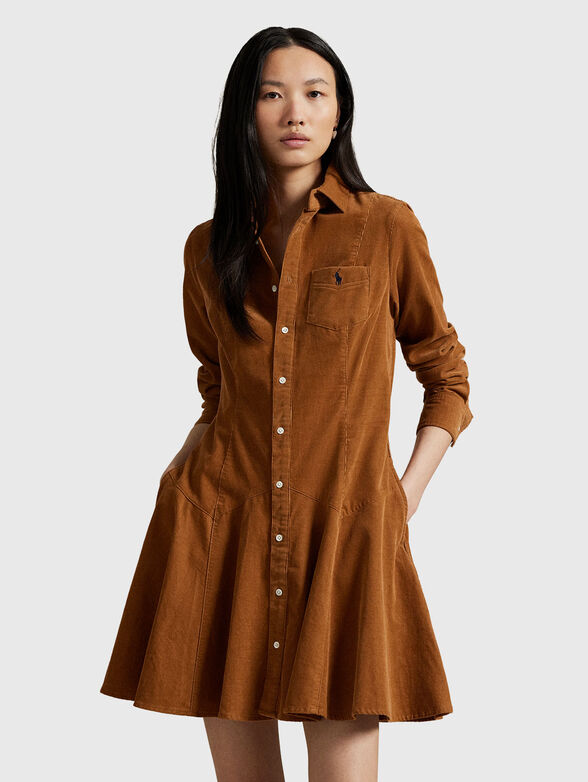 Cotton corduroy shirtdress - 1