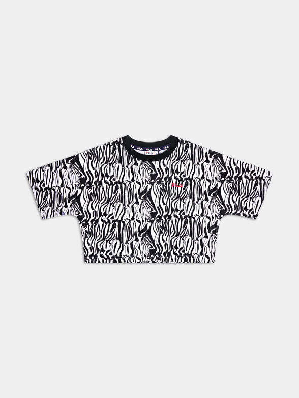 BRUGY AOP cropped T-shirt with print - 1