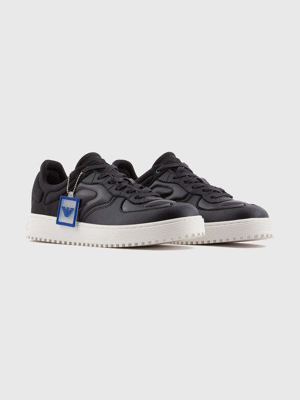 Black leather sneakers - 2
