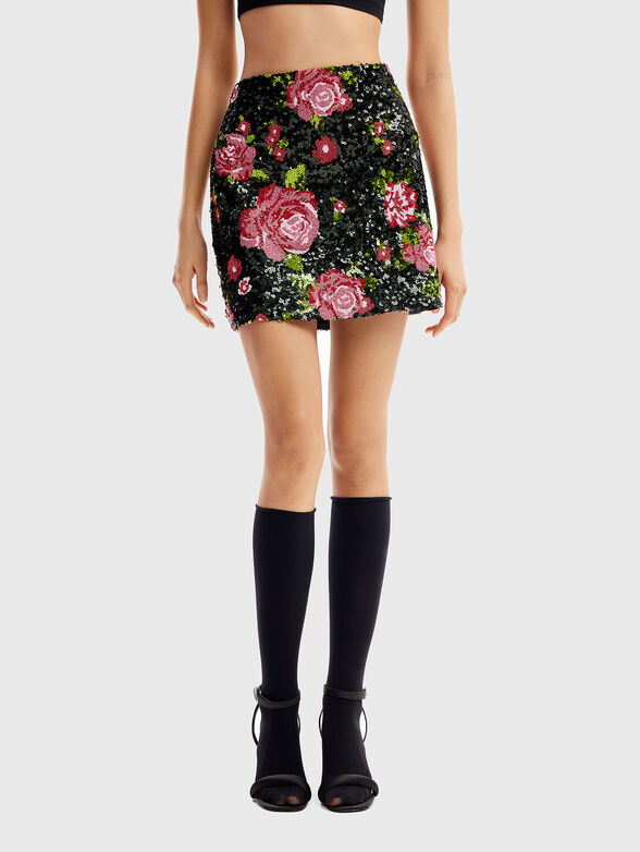 Mini skirt with sequins - 1