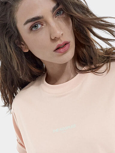 Cotton T-shirt in pink color - 5