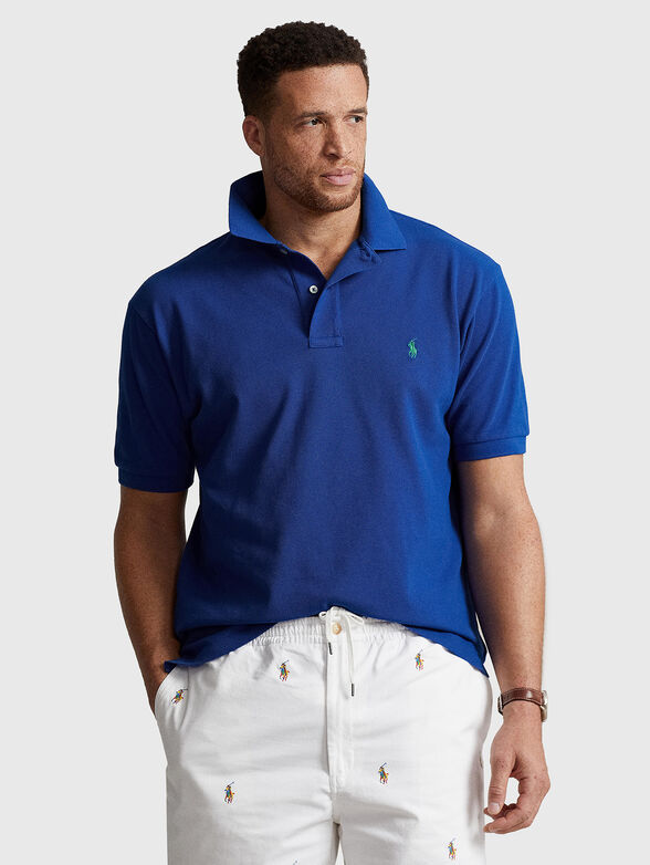 Dark blue cotton Polo-shirt - 1