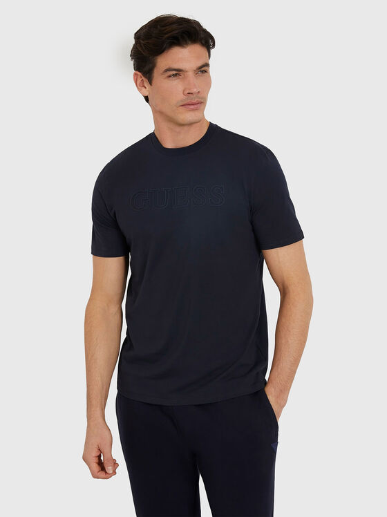 ALPHY black T-shirt with logo accent - 1
