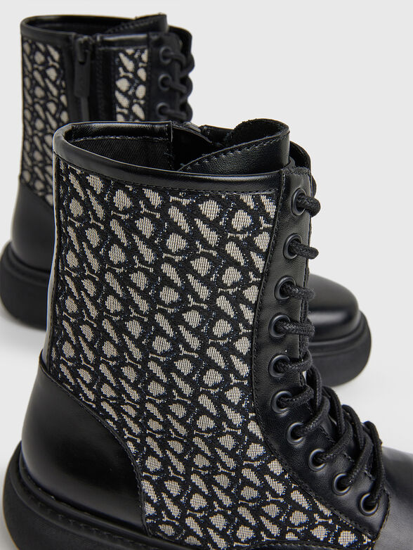YOKO JACQUARD black boots - 4