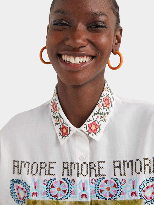 AMORE shirt with Japanese landscape - 4