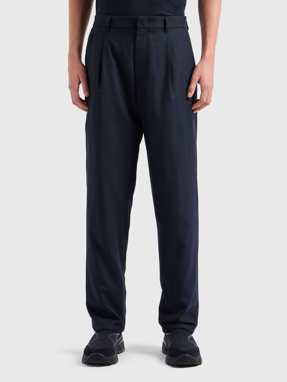 Trousers in dark blue - 1