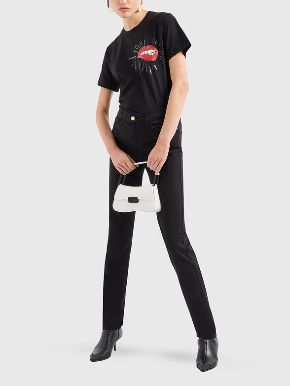 T-shirt with logo print in black - 2