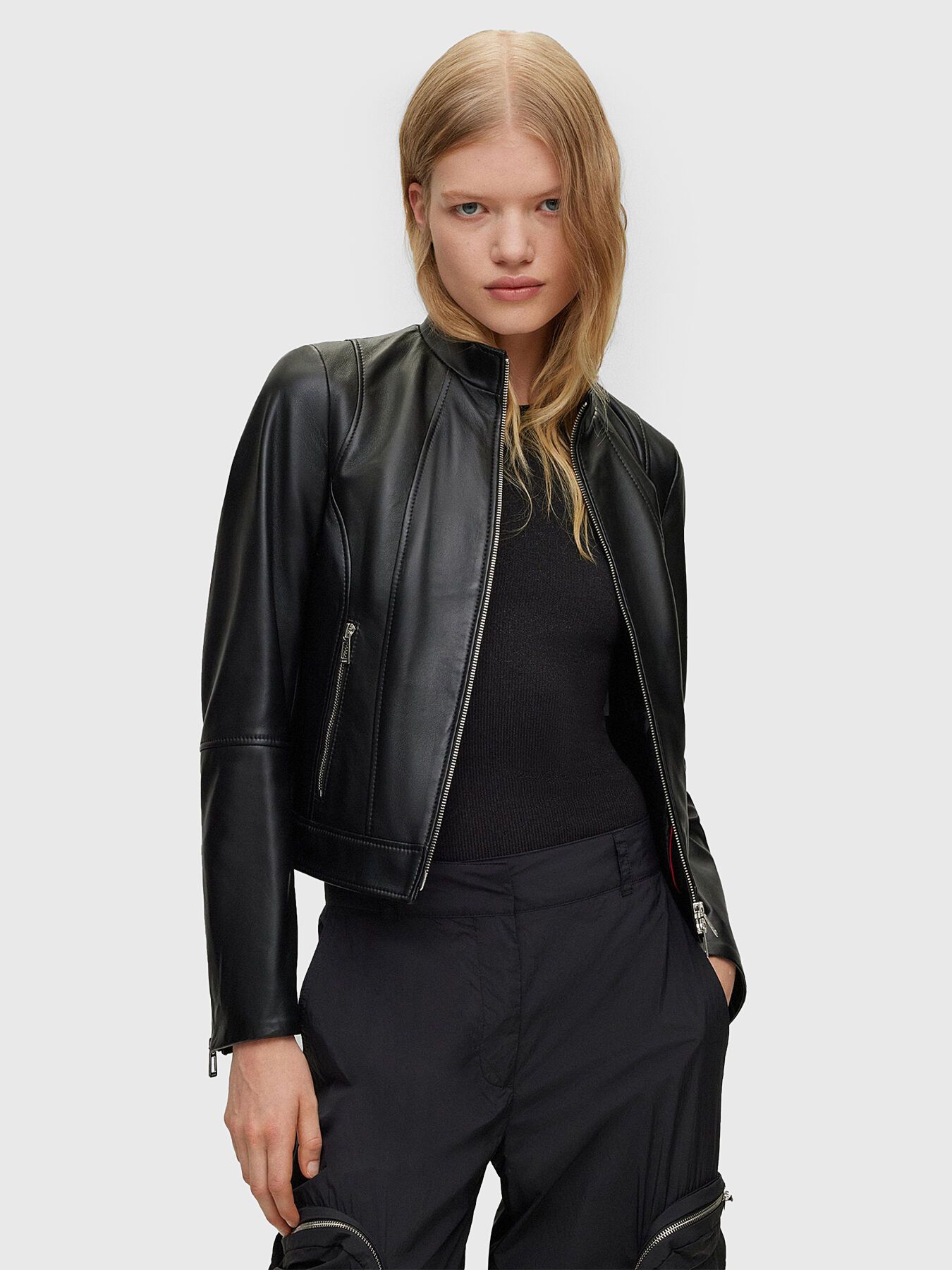 Hugo online leather jacket