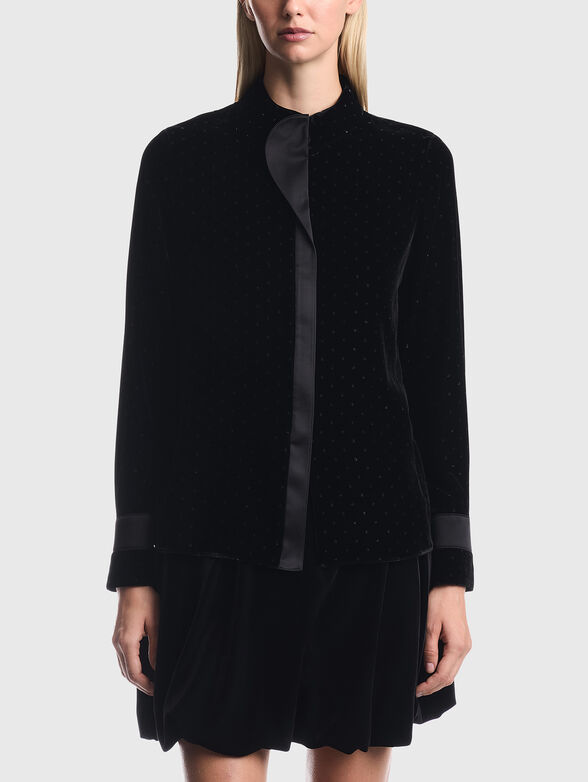 Black velvet shirt - 1