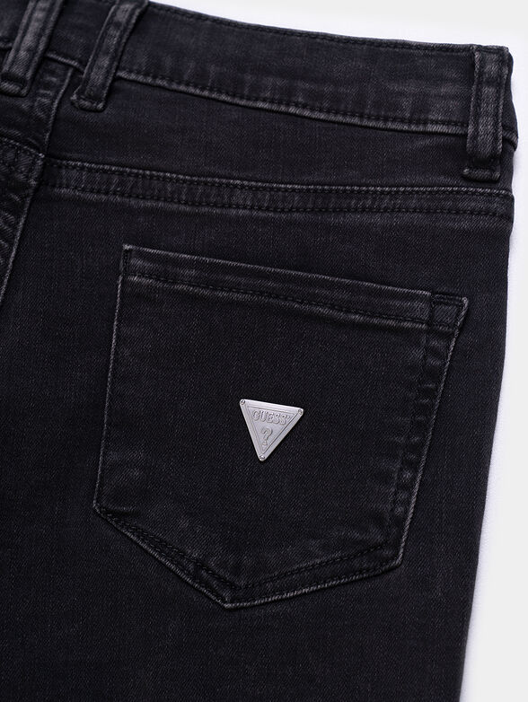 Black skinny jeans with rhinestones - 3