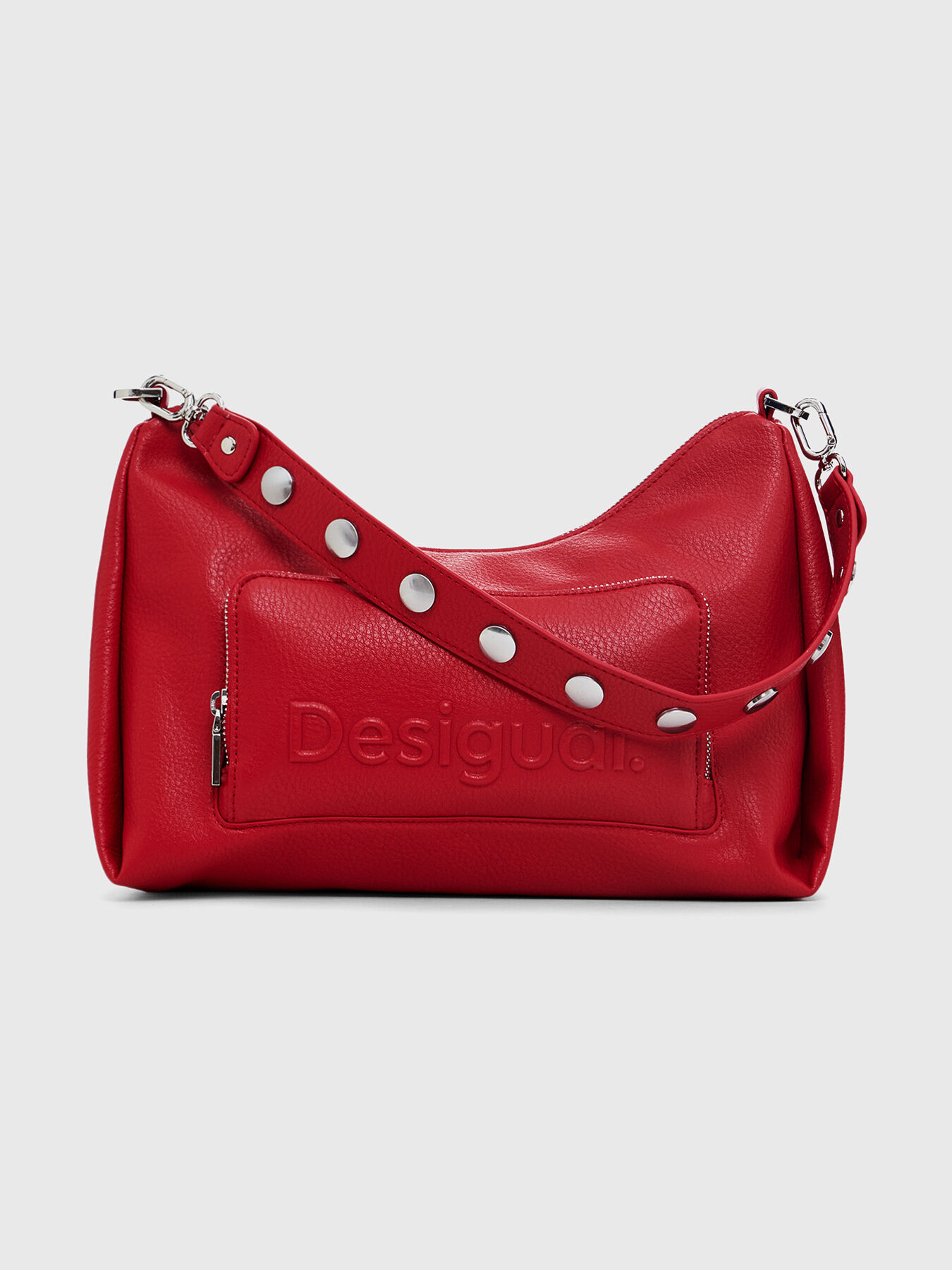 Red bag with embossed logo brand DESIGUAL Globalbrandsstore en