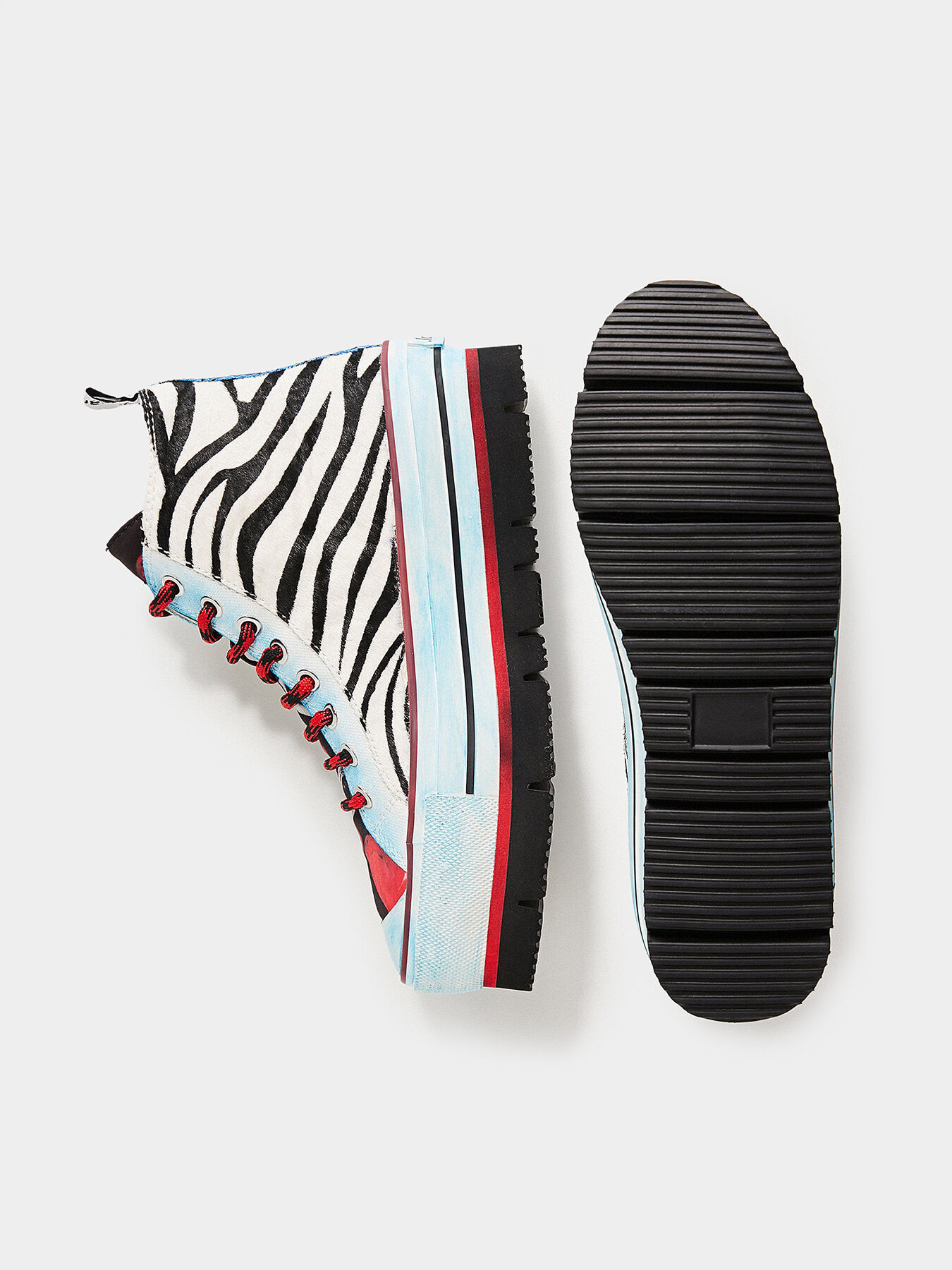 High-top sneakers with animal print brand DESIGUAL