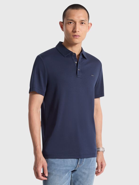 Cotton polo shirt with logo detail - 1