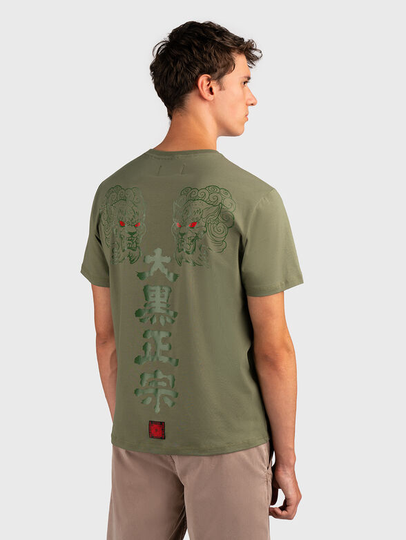 TS175 green T-shirt with print - 2
