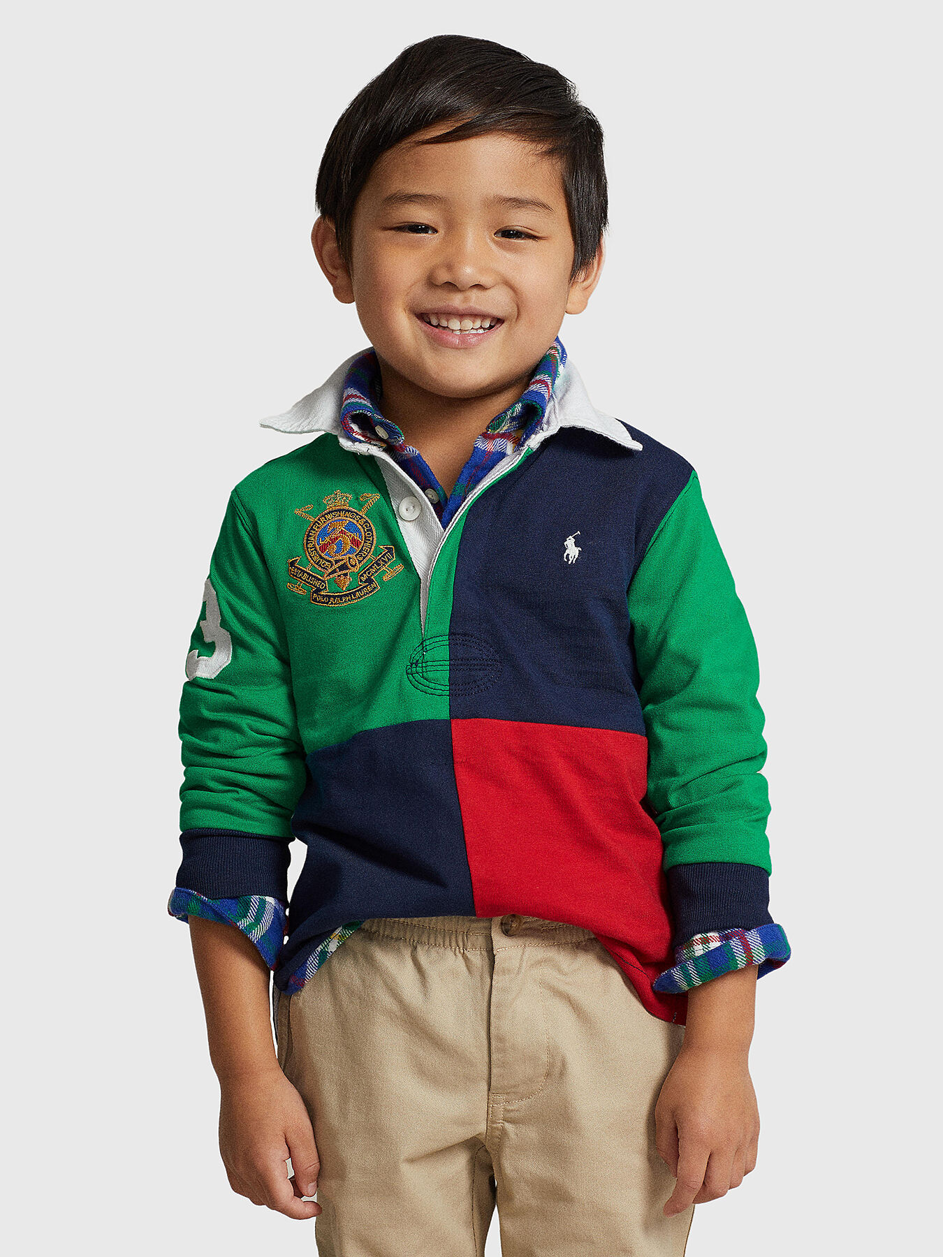 Polo shirt with color block effect brand POLO RALPH LAUREN Globalbrandsstore en