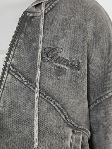 Sweatshirt with washed effect in blue colour - 5