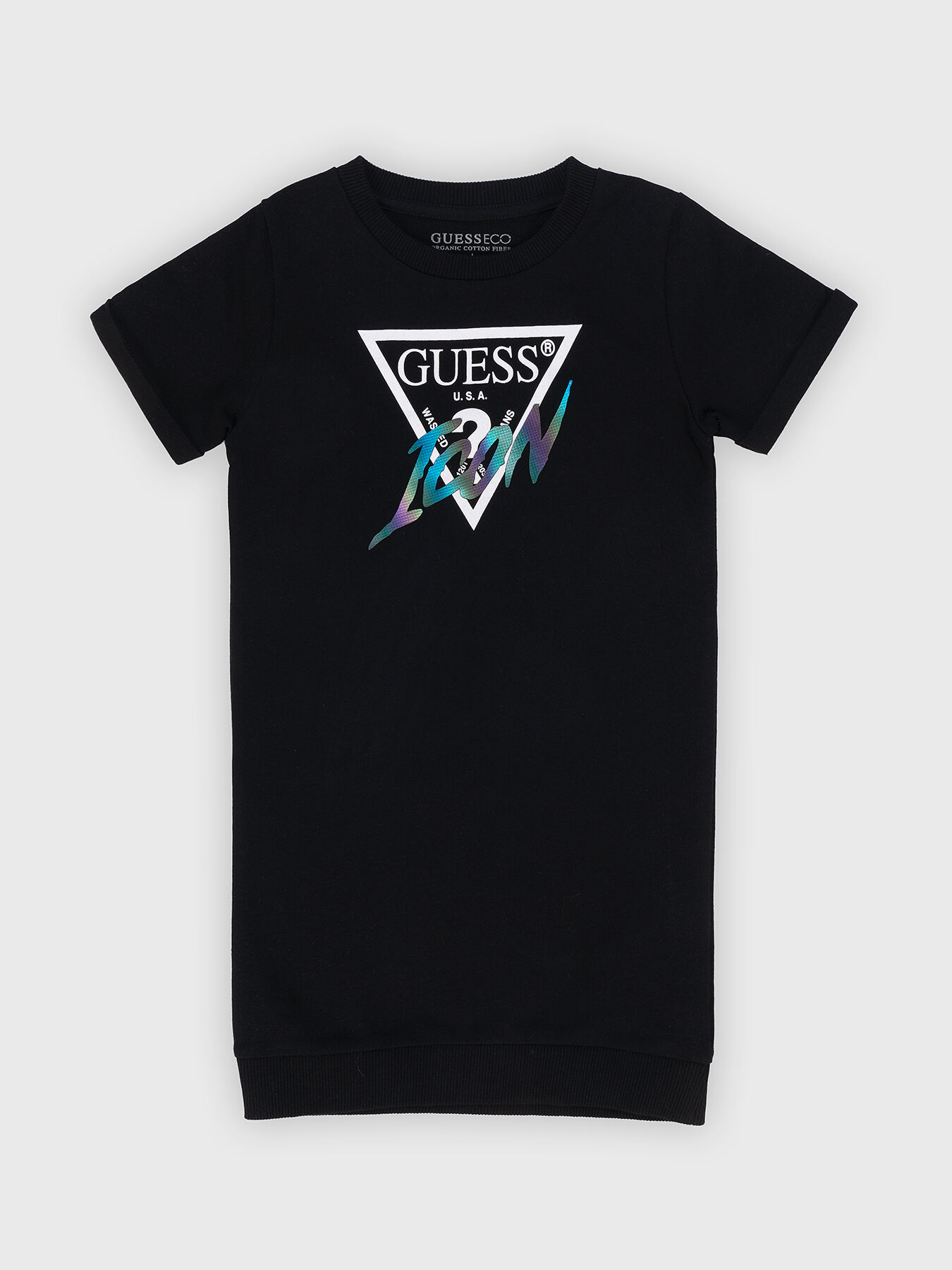 Black dress with logo print brand GUESS Globalbrandsstore en