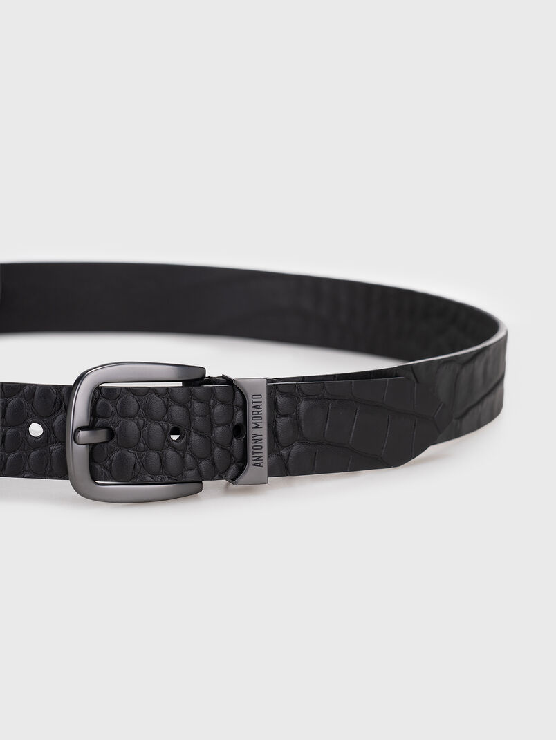 Textured belt with croc effect - 3