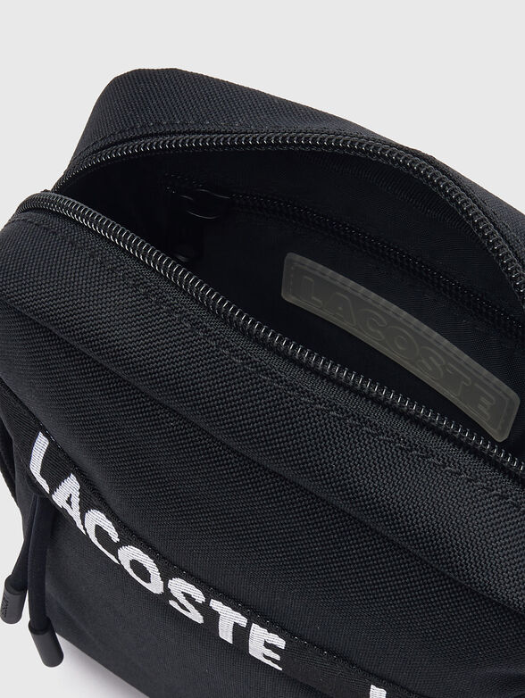 Black crossbody bag with contrast logo - 6