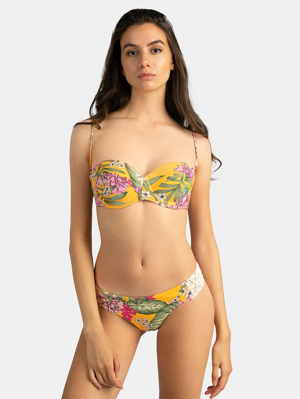 Bikini top with floral print - 1