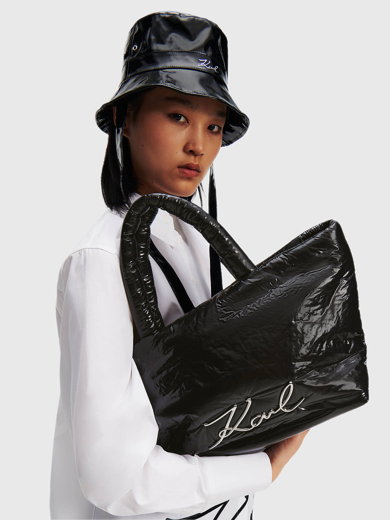 K/SIGNATURE logo tote bag brand Karl Lagerfeld