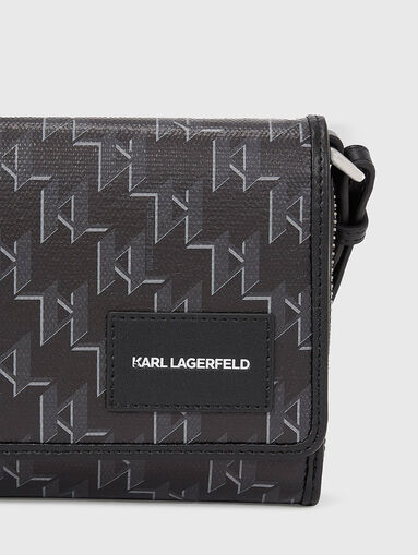 Crossbody bag with monogram print - 4