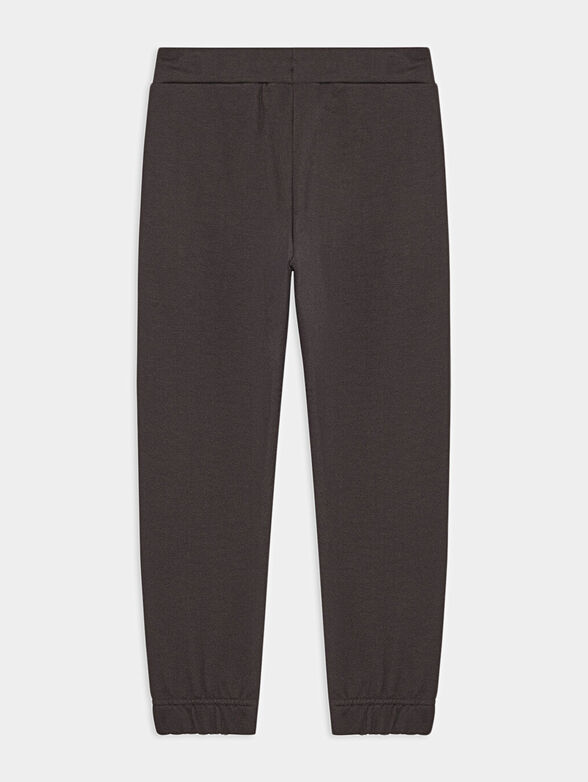 Black trousers with contrasting logo detail - 2