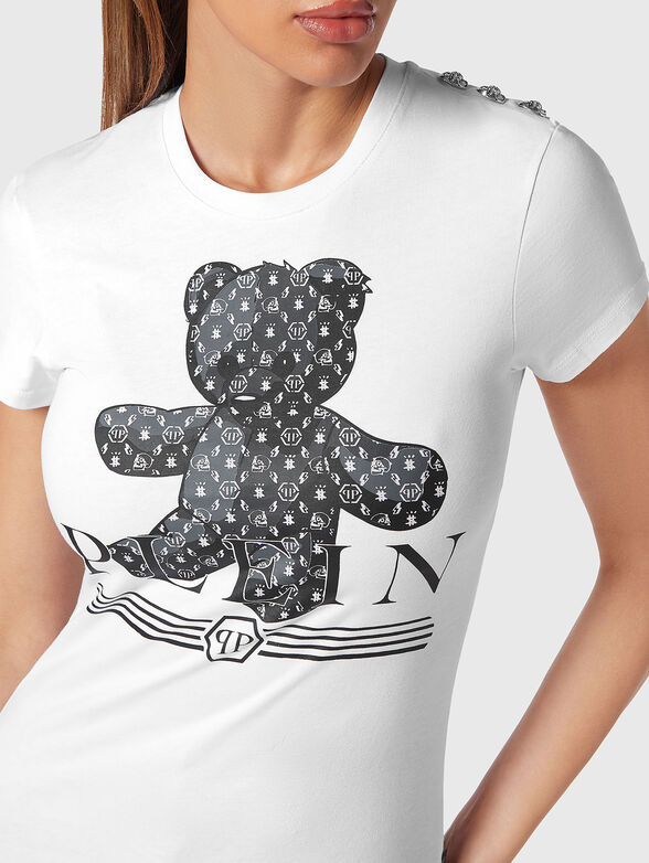 Black t-shirt SEXY PURE TEDDY BEAR with print - 4