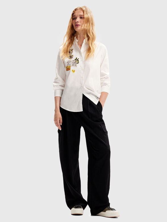 VENECIA white shirt with contrasting elements - 2