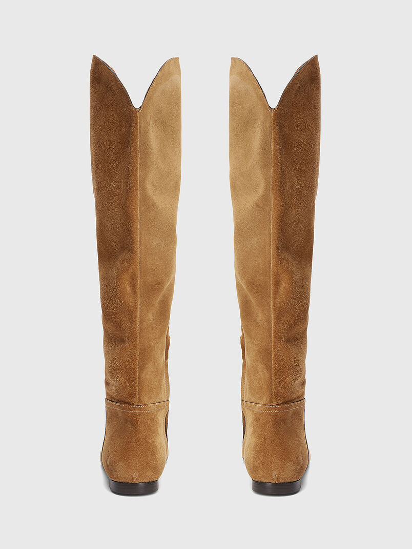 Beige suede boots - 2
