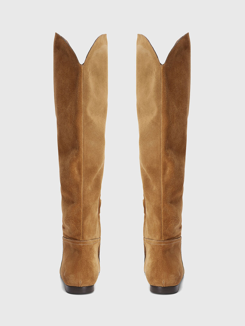 Beige suede boots - 3