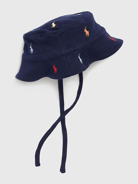 Cotton hat with logo motifs - 2