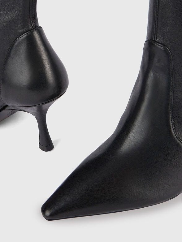 NAOMI 75 leather boots with heels - 5