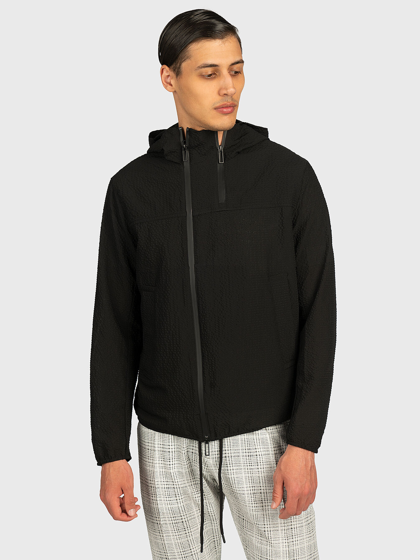 Jacket with an asymmetrical fastening brand EMPORIO ARMANI