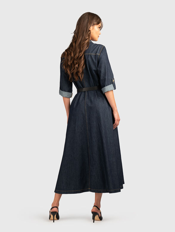 Denim dress with belt - 2