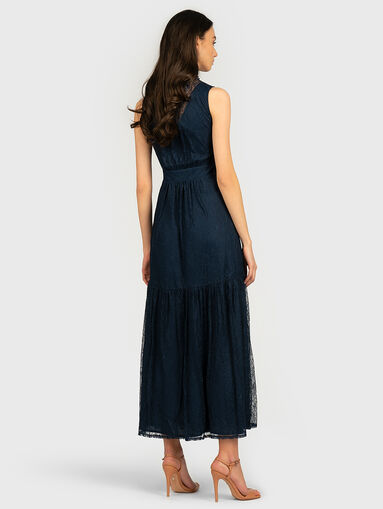 Long lace dress in blue color - 4