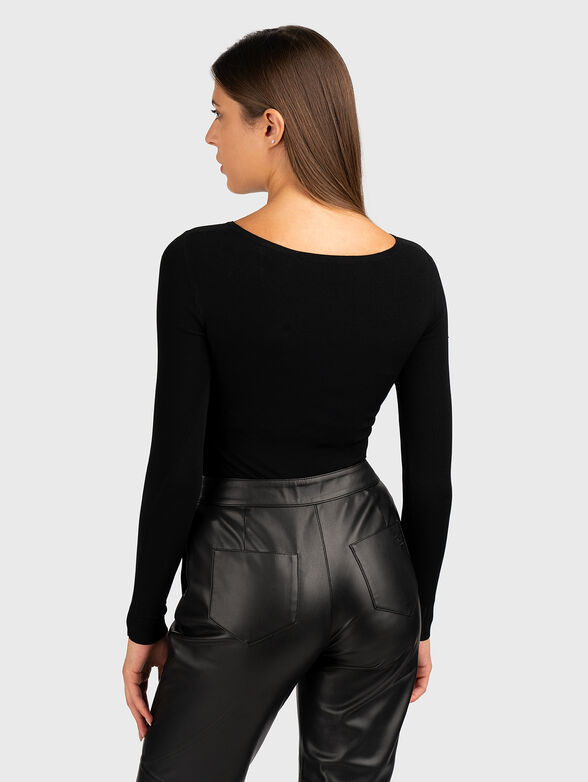 Black long sleeve bodysuit - 2