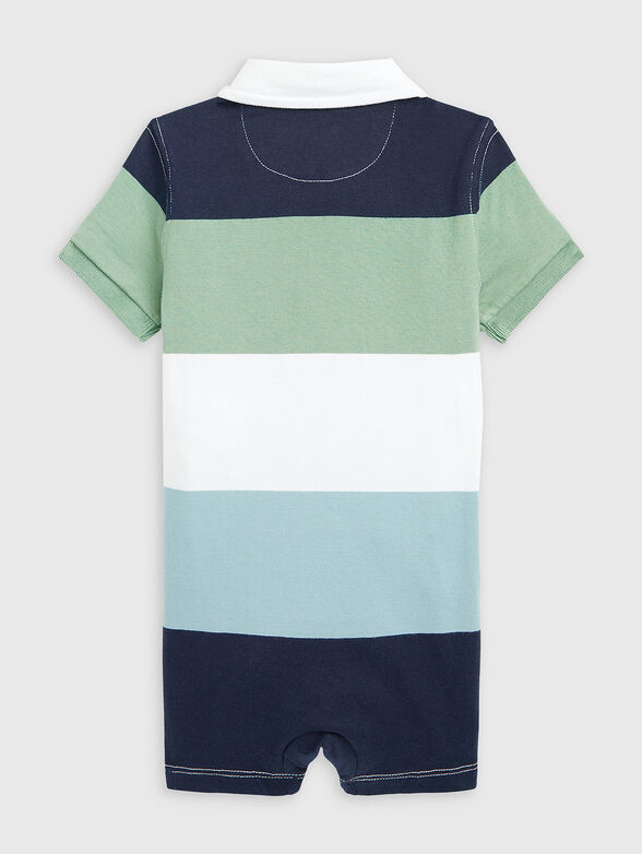 Jumpsuit with collar and striped pattern - 2