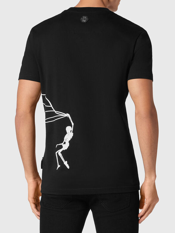 Black T-shirt with multicolour logo print - 2