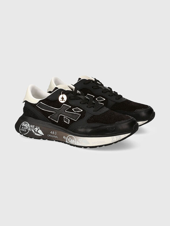 LAURYN suede and leather sports shoes with accent sole - 2