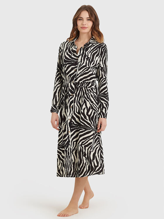 Плажна рокля MANYARA със зебра принт - 1