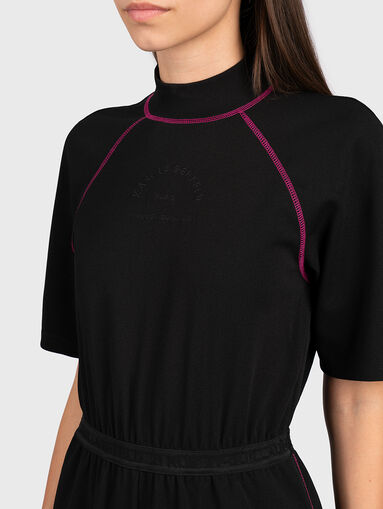 Black jumpsuit with branded waist - 4
