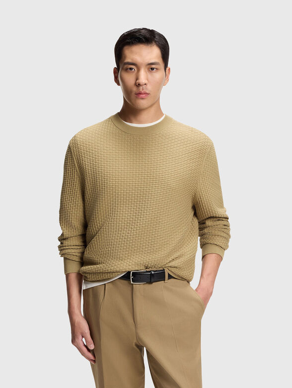 Knitted cotton sweater - 1