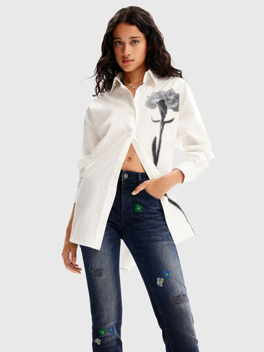 Embroidery skinny jeans - 3
