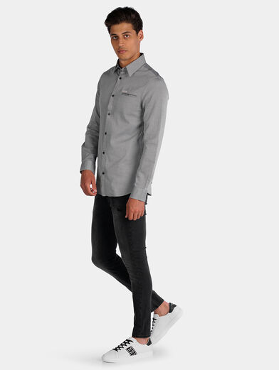 SUNSET Grey cotton shirt - 4