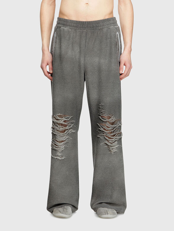 P-PERCY sports trousers with accent rips - 1