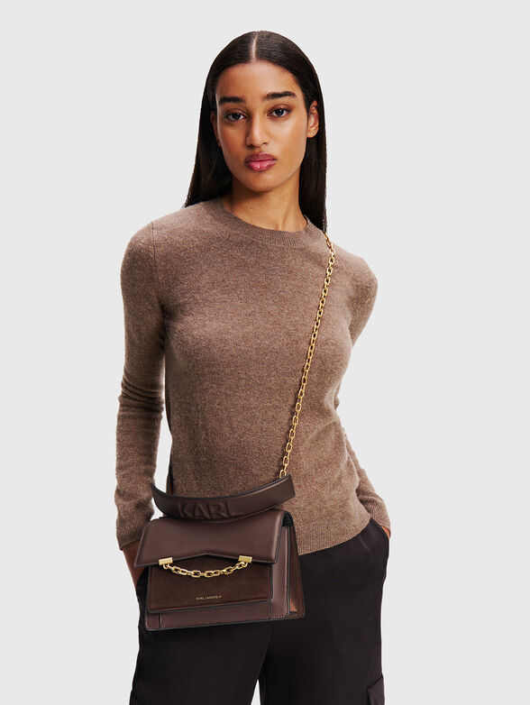 GRAINY crossbody bag with suede details - 2