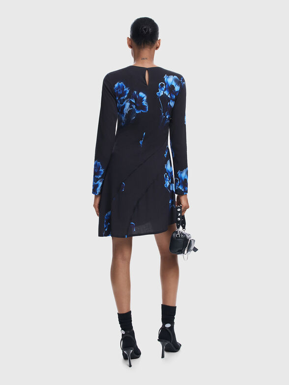 Asymmetrical dress with floral print - 1